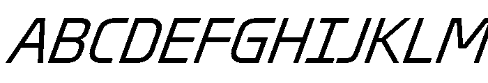 OddityVAR CondensedLightItalic Instance Font UPPERCASE