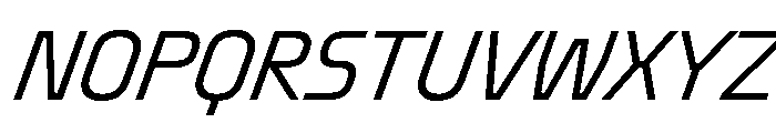 OddityVAR CondensedLightItalic Instance Font UPPERCASE