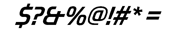 OddityVAR CondensedMediumItalic Instance Font OTHER CHARS