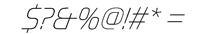 OddityVAR CondensedThinItalic Instance Font OTHER CHARS