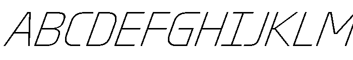 OddityVAR CondensedThinItalic Instance Font UPPERCASE