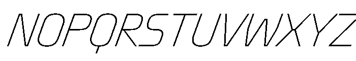 OddityVAR CondensedThinItalic Instance Font UPPERCASE