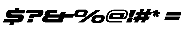 OddityVAR ExpandedBlackItalic Instance Font OTHER CHARS