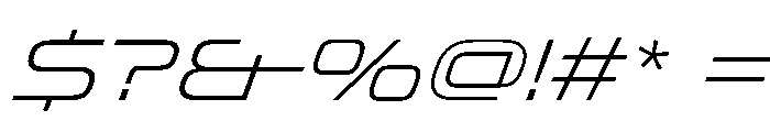 OddityVAR ExpandedExtraLightItalic Instance Font OTHER CHARS