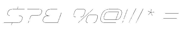 OddityVAR ExpandedHairlineItalic Instance Font OTHER CHARS