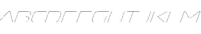OddityVAR ExpandedHairlineItalic Instance Font UPPERCASE