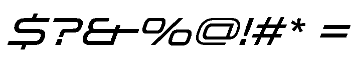 OddityVAR ExpandedItalic Instance Font OTHER CHARS
