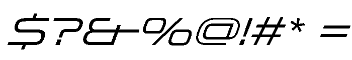 OddityVAR ExpandedLightItalic Instance Font OTHER CHARS