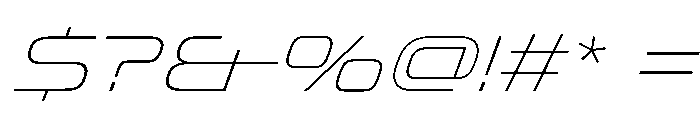 OddityVAR ExpandedThinItalic Instance Font OTHER CHARS