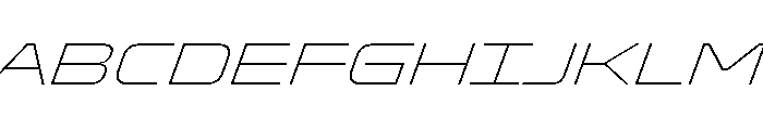 OddityVAR ExpandedThinItalic Instance Font UPPERCASE