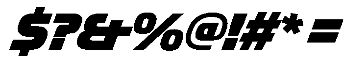 OddityVAR ExtraBlackItalic Instance Font OTHER CHARS
