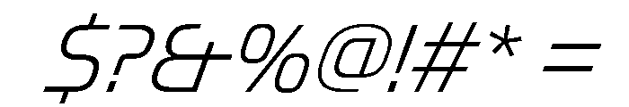 OddityVAR ExtraLightItalic Instance Font OTHER CHARS