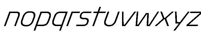 OddityVAR ExtraLightItalic Instance Font LOWERCASE
