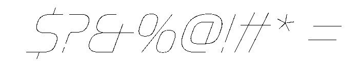 OddityVAR HairlineItalic Instance Font OTHER CHARS