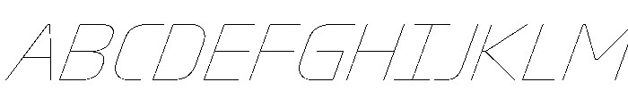 OddityVAR HairlineItalic Instance Font UPPERCASE