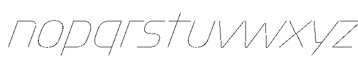 OddityVAR HairlineItalic Instance Font LOWERCASE