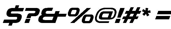 OddityVAR SemiExpandedBoldItalic Instance Font OTHER CHARS