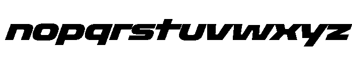 OddityVAR SemiExpandedExtraBlackItalic Instance Font LOWERCASE