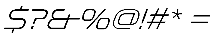OddityVAR SemiExpandedExtraLightItalic Instance Font OTHER CHARS