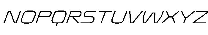 OddityVAR SemiExpandedExtraLightItalic Instance Font UPPERCASE