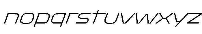 OddityVAR SemiExpandedExtraLightItalic Instance Font LOWERCASE