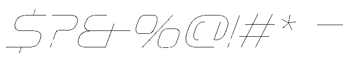 OddityVAR SemiExpandedHairlineItalic Instance Font OTHER CHARS