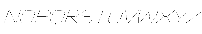 OddityVAR SemiExpandedHairlineItalic Instance Font UPPERCASE