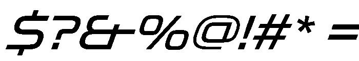OddityVAR SemiExpandedItalic Instance Font OTHER CHARS