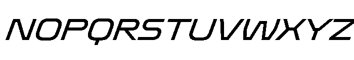 OddityVAR SemiExpandedItalic Instance Font UPPERCASE