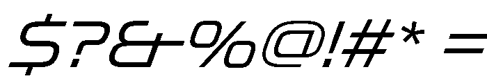 OddityVAR SemiExpandedLightItalic Instance Font OTHER CHARS