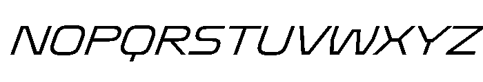 OddityVAR SemiExpandedLightItalic Instance Font UPPERCASE