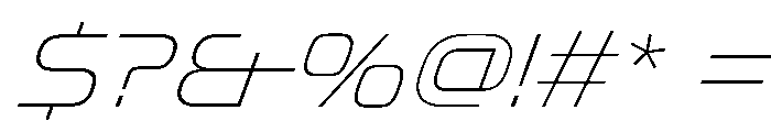OddityVAR SemiExpandedThinItalic Instance Font OTHER CHARS