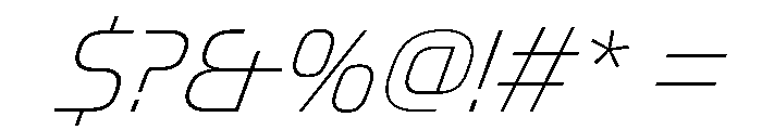 OddityVAR ThinItalic Instance Font OTHER CHARS