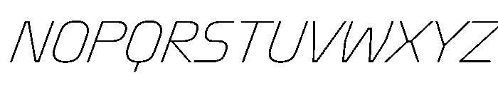 OddityVAR ThinItalic Instance Font UPPERCASE