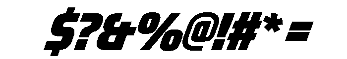 OddityVAR UltraCondensedBlackItalic Instance Font OTHER CHARS