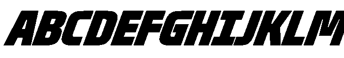 OddityVAR UltraCondensedBlackItalic Instance Font UPPERCASE