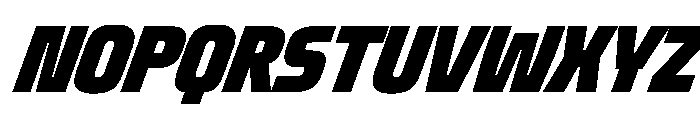 OddityVAR UltraCondensedBlackItalic Instance Font UPPERCASE