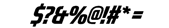 OddityVAR UltraCondensedBoldItalic Instance Font OTHER CHARS