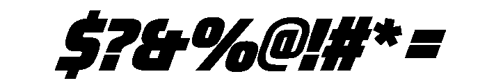 OddityVAR UltraCondensedExtraBlackItalic Instance Font OTHER CHARS