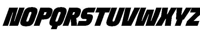OddityVAR UltraCondensedExtraBlackItalic Instance Font UPPERCASE