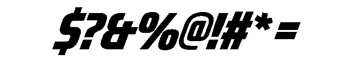 OddityVAR UltraCondensedExtraBoldItalic Instance Font OTHER CHARS