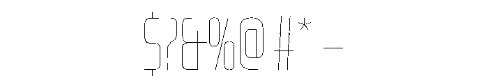 OddityVAR UltraCondensedHairline Instance Font OTHER CHARS
