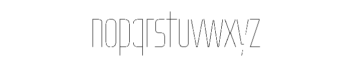 OddityVAR UltraCondensedHairline Instance Font LOWERCASE