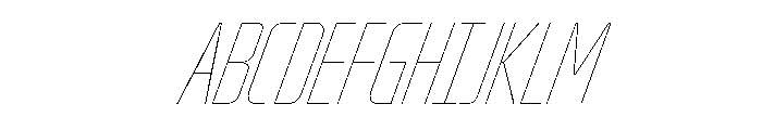 OddityVAR UltraCondensedHairlineItalic Instance Font UPPERCASE