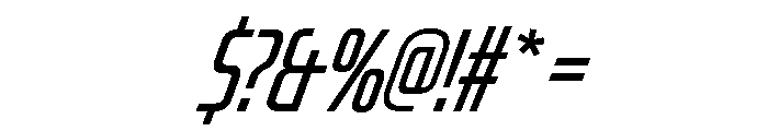 OddityVAR UltraCondensedItalic Instance Font OTHER CHARS