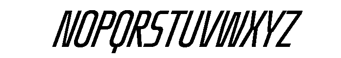 OddityVAR UltraCondensedItalic Instance Font UPPERCASE
