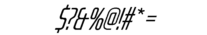 OddityVAR UltraCondensedLightItalic Instance Font OTHER CHARS