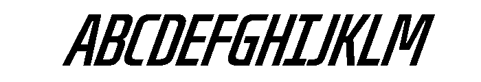 OddityVAR UltraCondensedMediumItalic Instance Font UPPERCASE