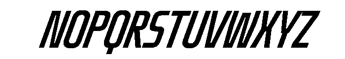 OddityVAR UltraCondensedMediumItalic Instance Font UPPERCASE