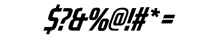 OddityVAR UltraCondensedSemiBoldItalic Instance Font OTHER CHARS
